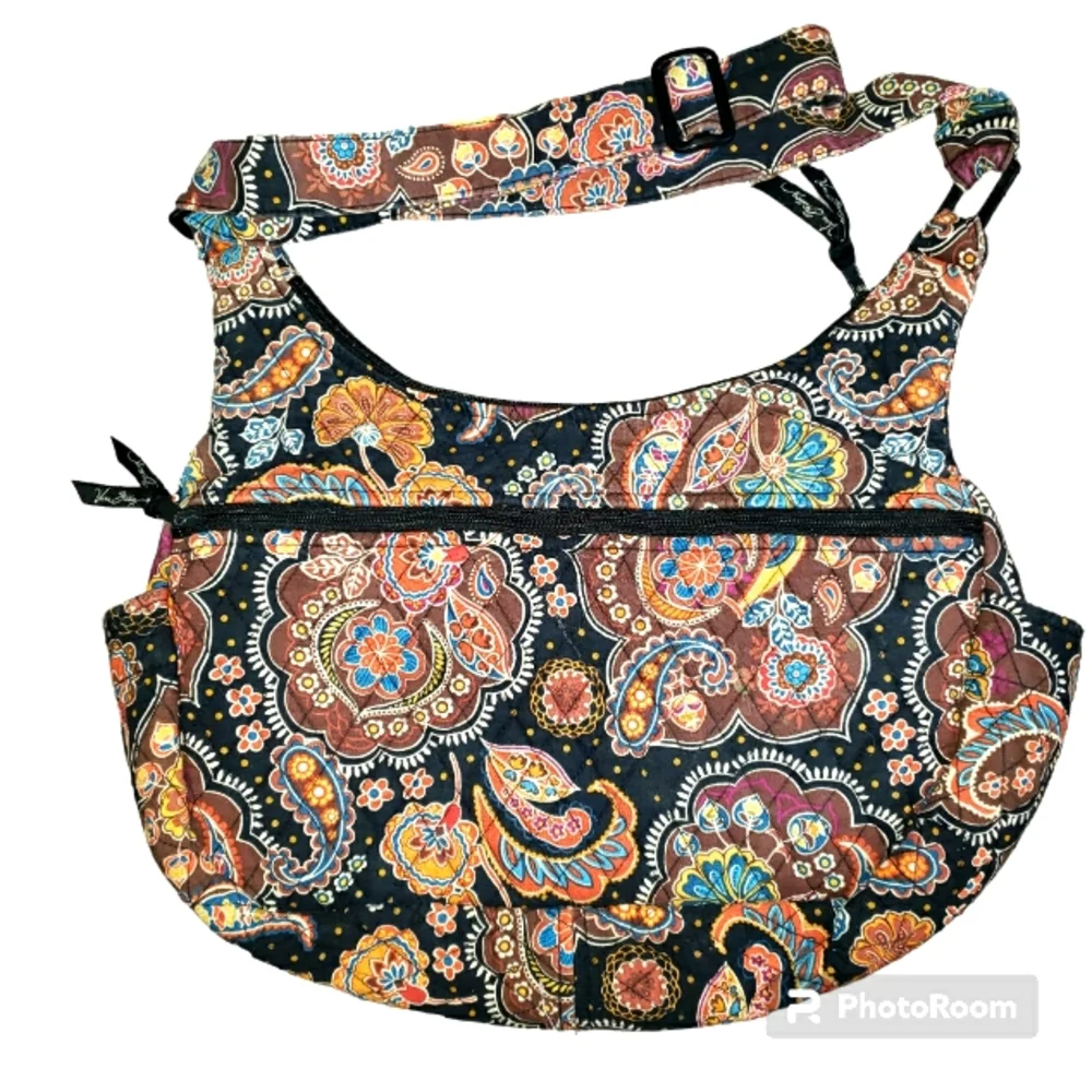 Retired! Beautiful Kensington Maggie Brown Floral Paisley Vera Bradley Purse - Picture 2 of 13
